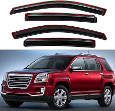 Photo 1 of Lightronic WV94167 Tape-on Side Window Visor Deflector Rain Guard, Dark Smoke Shatterproof, 4 PCS Set for 2010-2017 GMC Terrain