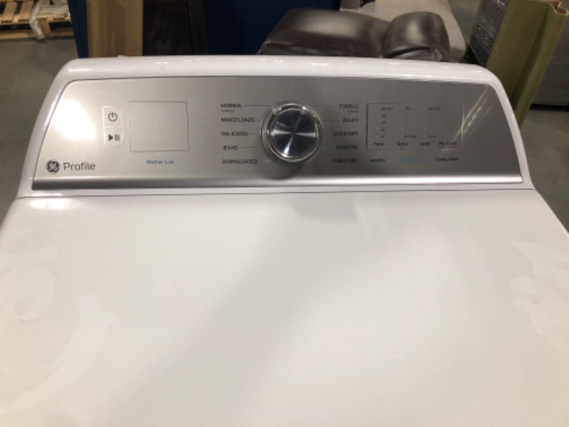 Photo 2 of GE Profile 7.4-cu ft Smart Electric Dryer (White) ENERGY STAR