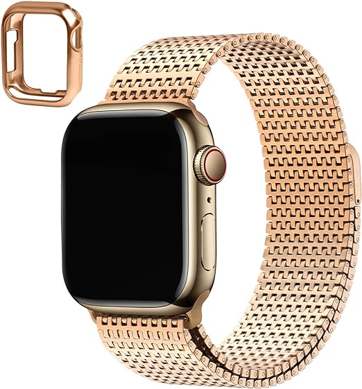 Photo 1 of Wristitani Compatible with Apple Watch Band 38mm 40mm 41mm 42mm 44mm 45mm 49mm, Magnetic Clasp Strap Stainless Steel Wristband Replacement for iWatch Band Ultra 2 Series 9 8 SE 7 6 5 4 3 2 1