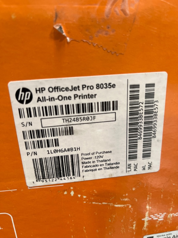 Photo 2 of HP OfficeJet Pro 8035e Wireless Color All-in-One Printer (Basalt) up to 12 months Instant Ink with HP+ (1L0H6A)