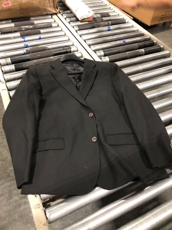 Photo 1 of Amazon Essentials Men's Long-Sleeve Classic-fit Button-Front Stretch Blazer 48 Black