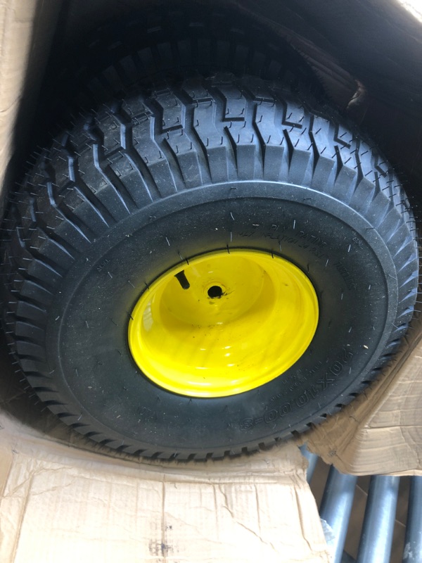 Photo 1 of 2PCS 20x10.00-8 Lawn Mower Tires,20x10x8 Lawn Tractor Tires with Rim,20x10.00-8nhs 4 Ply Tubeless Tires for Riding Lawn & Garden Tractors,Golf Carts,3.5" Offset Hub,1190lbs Capacity