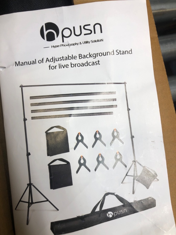 Photo 3 of HPUSN Photo Video Studio 10ft. Adjustable Backdrop Stand, Softbox Lighting Kit 30"X30" Professional Continuous Lighting System Photo Studio Equipment