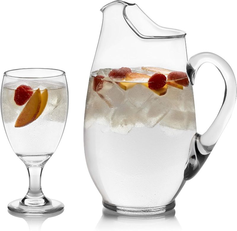 Photo 1 of 
Libbey Carolina Entertaining Set with 6 Goblet Glasses and Pitcher