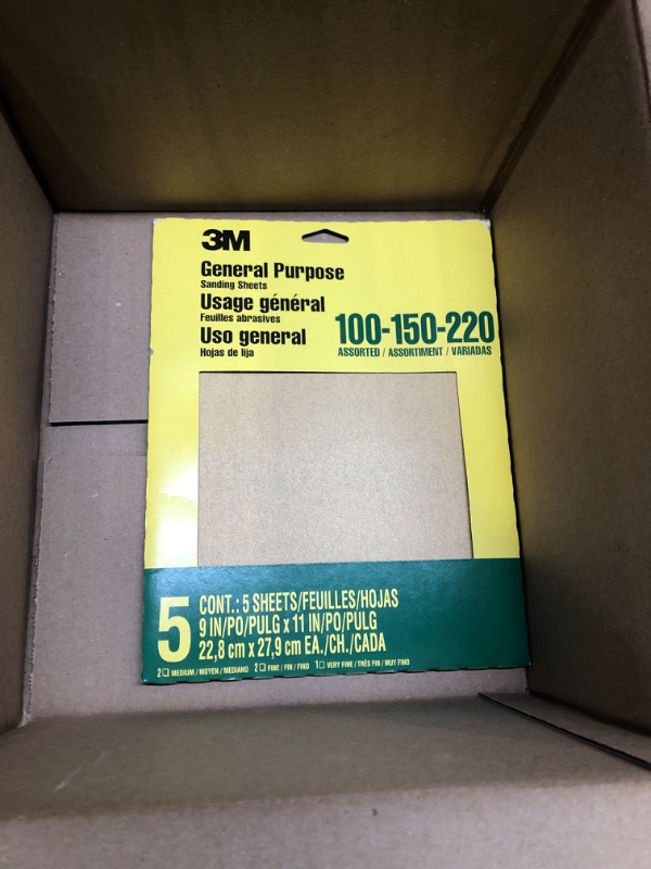 Photo 3 of 3M All-Purpose Sandpaper - 5 count