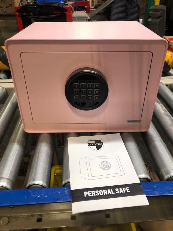 Photo 3 of **CANNOT OPEN** Digital Security Safe and Lock Box,Small Safe box for Money, Keypad Lock,Perfect for Home Office Hotel Business Jewelry Gun Use Storage,0.5 Cubic Feet,Pink E68 Pink
