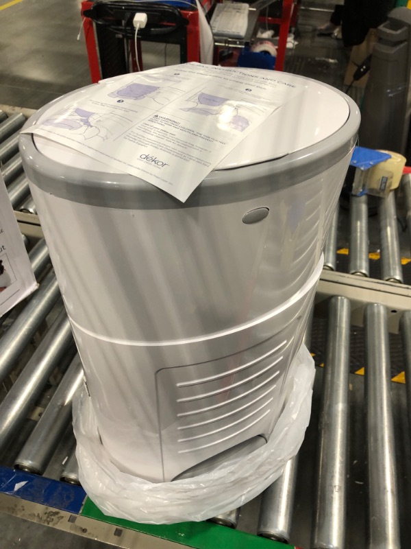 Photo 3 of Dekor Classic Hands-Free Diaper Pail | White | Easiest to Use | Just Step – Drop – Done | Doesn’t Absorb Odors | 20 Second Bag Change | Most Economical Refill System