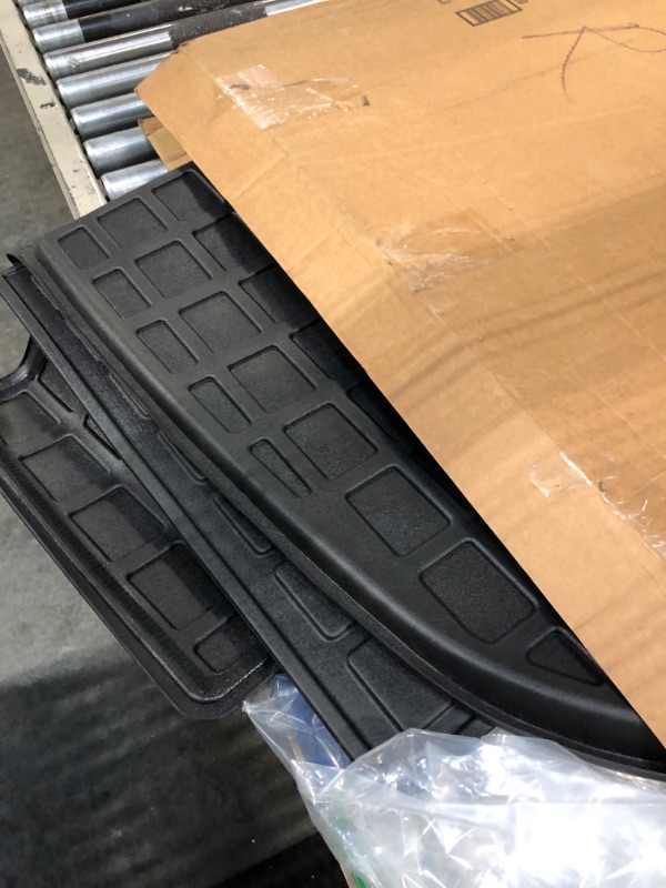 Photo 1 of powoq Fit 2020-2023 Hyundai Palisade Cargo Liner Backrest Mat TPE Behind 3rd Row Seat Back Seat Protector for 2020 2021 2022 2023 Hyundai Palisade Accessories (Trunk Mat with Backrest Mat)