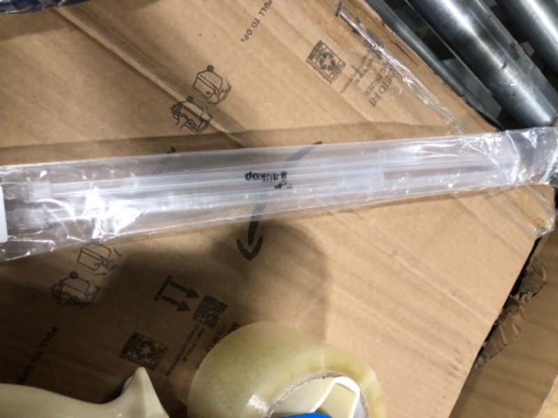 Photo 1 of 24 Inches 2 Pieces Blind Wand Vertical Blinds Replacement Parts Blind Rod with Hook and Grip Clear Plastic Blind Opener Long Window Blind Stick Tilt Rod