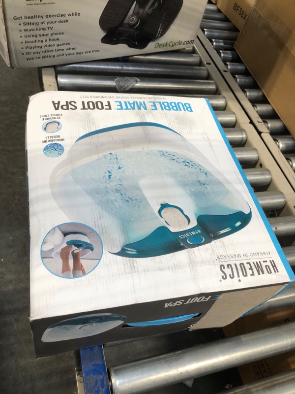 Photo 1 of HoMedics Bubble Mate Foot Spa, Toe Touch Controlled Foot Bath with Invigorating Bubbles and Splash Proof, Raised Massage nodes and Removable Pumice Stone