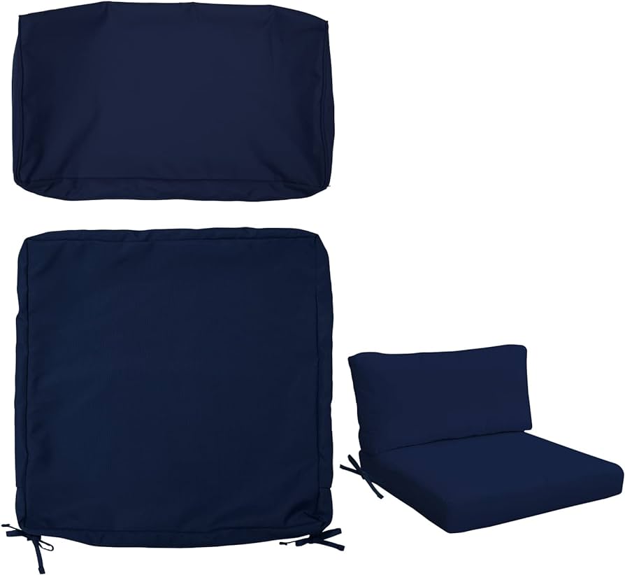 Photo 1 of 2Pcs Outdoor Patio Seat Cushion and Back Pillow 