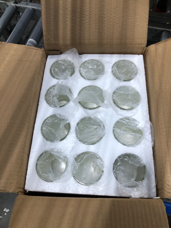 Photo 3 of 24 Pack Votive Candle Holders for Wedding Decor, Clear Glass DIY Wax Filling Romance Tealight Candle Holders, Vintage Stripe Tea Lights Candle Holder for Table Centerpieces?Clear,24?