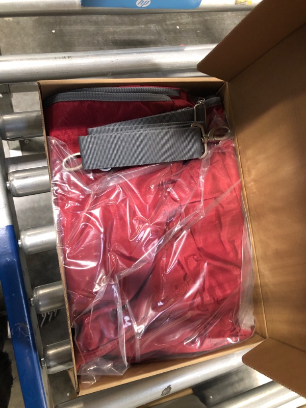 Photo 3 of Amazon Basics Large Nylon Duffel Bag Red