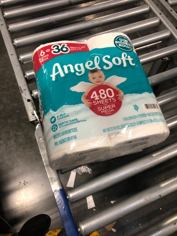 Photo 1 of Angel Soft Super Mega Toilet Paper, 6 Super Mega Rolls