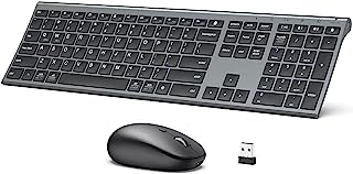 Photo 1 of iClever DK03 Bluetooth Keyboard and Mouse, Rechargeable Dual-Mode (Bluetooth 4.2 + 2.4G) Wireless Keyboard and Mouse Combo, Ultra-Slim Multi-Device Keyboard for Mac, iPad, Apple, Android, Windows