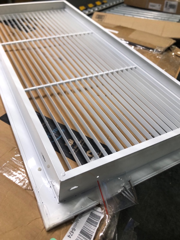 Photo 4 of 36" X 16" Aluminum Return Filter Grille - Easy Airflow - Linear Bar Grilles [Outer Dimensions: 37.75w X 17.75h] 36 X 16