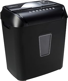 Photo 1 of Amazon Basics 12 Sheet Cross Cut Paper and Credit Card Home Office Shredder with 4.8 Gallon Bin, Black