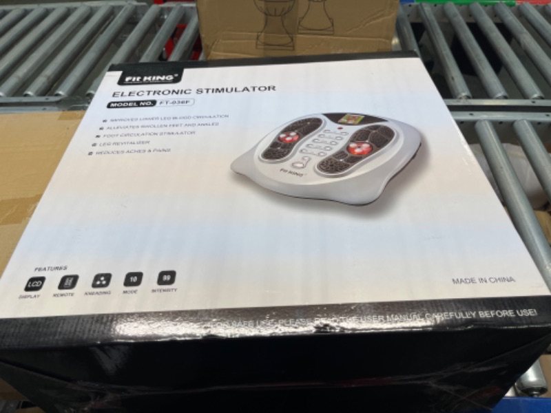 Photo 1 of FIT KING Foot Circulation Stimulator Machine (FSA HSA Eligible) with EMS TENS Pads, Advanced Nerve Muscle Massager for Neuropathy Pain and Circulation,Plantar Fasciitis,Diabetes,RLS Pain Relief