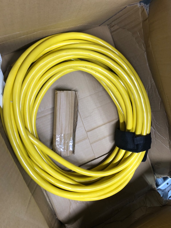 Photo 3 of Yodotek 100 FT Heavy Duty Generator Locking Power Cord NEMA L14-30P/L14-30R,4 Prong 10 Gauge SJTW Cable, 125/250V 30Amp 7500 Watts Yellow Generator Lock Extension Cord with UL Listed 100 FT yellow
