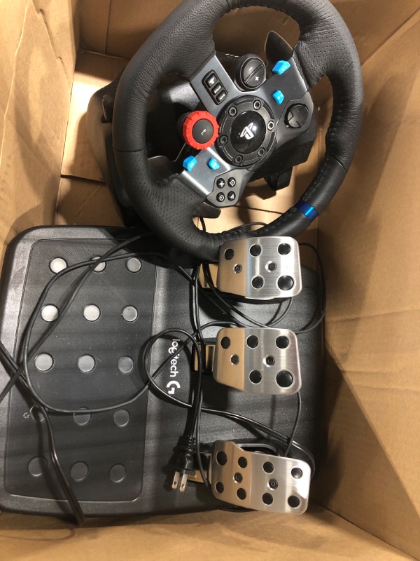 Photo 3 of Logitech G Dual-Motor Feedback Driving Force G29 Gaming Racing Wheel with Responsive Pedals for PlayStation 5, PlayStation 4 and PlayStation 3 - Black Wheel Only