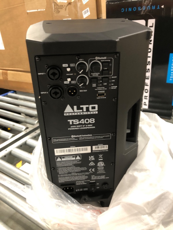 Photo 3 of Alto Professional TS408 - 2000W 8" Powered PA Speaker with 3 Channel Mixer, Bluetooth Streaming, Wireless Loudspeaker linking, DSP and Alto App New Model with Bluetooth 8" woofer