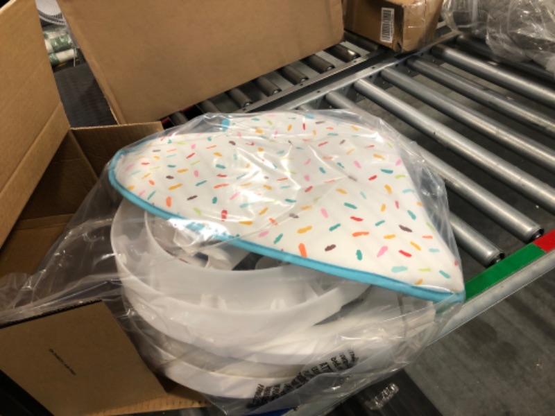 Photo 1 of Fisher-Price Deluxe Sit-Me-Up Floor Seat – Rainbow Sprinkles, Portable Infant Chair with Tray and toybar [Amazon Exclusive]