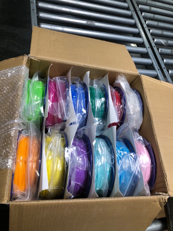 Photo 2 of 1.75mm ABS 3D Printer Filament 12 Spools Bundle, 12 Most Beautiful ABS Colors Packed, Each Spools 0.5kg, Total 6kgs 3D Printer ABS Material with One Bottle of 3D Printer Stick by MIKA3D Mk-12abs Color