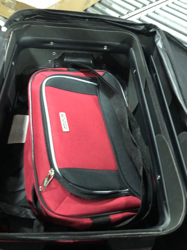 Photo 5 of American Tourister Fieldbrook XLT Softside Upright Luggage, Red/Black, 3-Piece Set (BB/21/25)