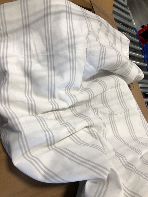 Photo 5 of 1888 Mills Easy Eco Comforter Set, Full/Queen - Grey Stripe Grey Stripe Full/Queen