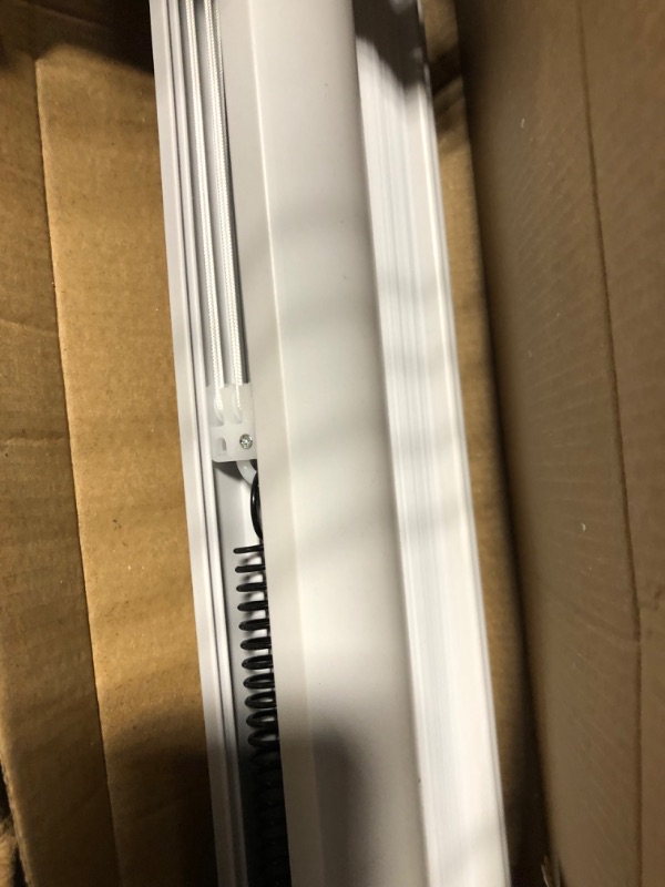 Photo 5 of Achim Cordless Light Filtering Mini Blinds for Windows, Horizontal Vinyl Window Blinds, Shades for Indoor Windows, Inside Mount 1” GII Morningstar Collection, Pearl White, 26” W in x 64” H 26 x 64 in Pearl White