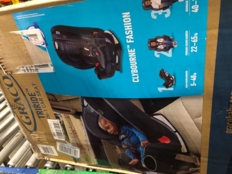 Photo 2 of Graco TriRide 3 in 1 Car Seat | 3 Modes of Use from Rear Facing to Highback Booster Car Seat, Clybourne