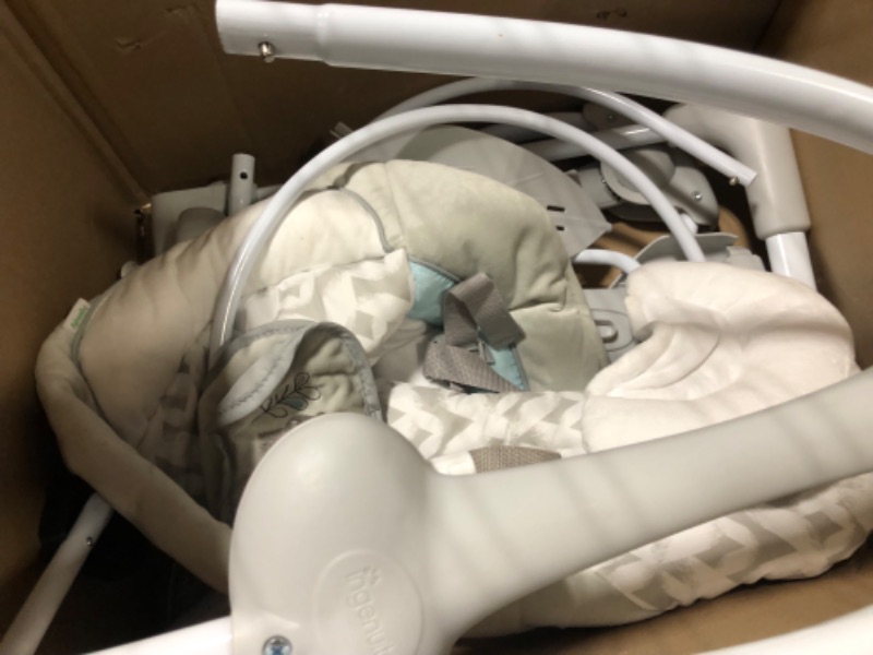 Photo 4 of Ingenuity ConvertMe 2-in-1 Compact Portable Baby Swing & Infant Seat, Battery-Powered Vibrations, Automatic Sway, Nature Sounds - Raylan