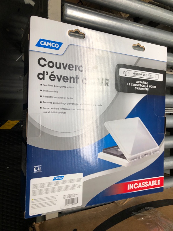 Photo 2 of Camco RV Vent Lid | Features an Impact-Resilient Unbreakable Polycarbonate Construction, Comes Pre-Assembled, and Easy to Install (40168) Ventline (Pre '08 Models)/Elixir ('94 & Up Models) White