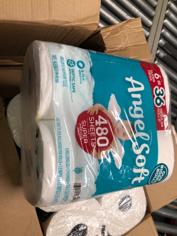 Photo 1 of Angel Soft Super Mega Toilet Paper, 24 Super Mega Rolls