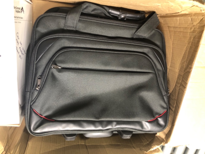 Photo 1 of Rolling Laptop Bag Women Men Rolling Briefcase for Women with Wheels 17.3 Inch Rolling Computer Bags Laptop Case for Work Travel Business Laptop Roller Bag Overnight with RFID Pockets Carry on, Black