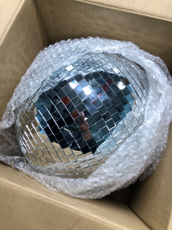 Photo 3 of 10" Mirror Disco Ball Great for a Party or Dj Light Effect Christmas