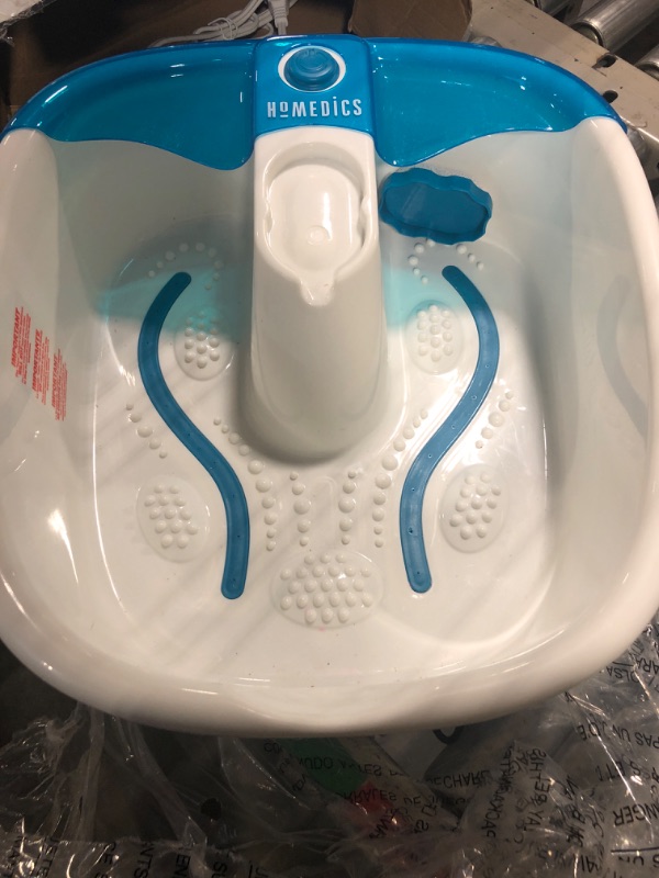 Photo 3 of HoMedics Bubble Mate Foot Spa, Toe Touch Controlled Foot Bath with Invigorating Bubbles and Splash Proof, Raised Massage nodes and Removable Pumice Stone