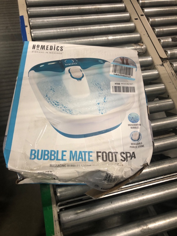 Photo 2 of HoMedics Bubble Mate Foot Spa, Toe Touch Controlled Foot Bath with Invigorating Bubbles and Splash Proof, Raised Massage nodes and Removable Pumice Stone