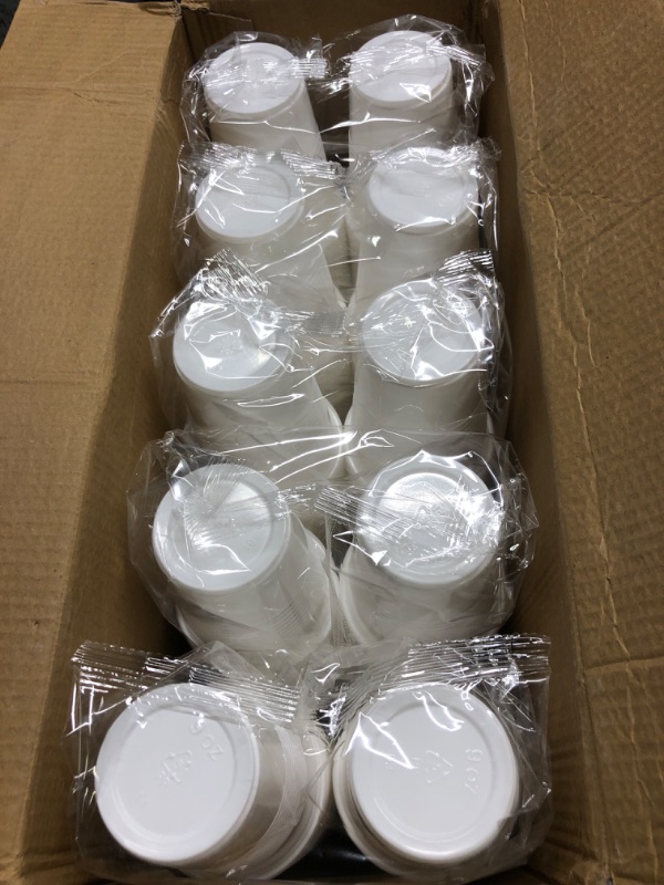 Photo 3 of 500 Pack 9 oz Disposable Plastic Cups, 9 Ounce Drinking Cups, White Party Cups for Birthday Parties, Picnics, Ceremonies, and Weddings