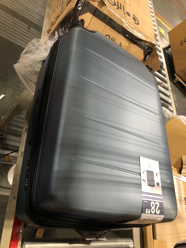 Photo 1 of COOLIFE Luggage Suitcase Piece Set Carry On ABS+PC Spinner Trolley with pocket Compartmnet Weekend Bag(Night navy