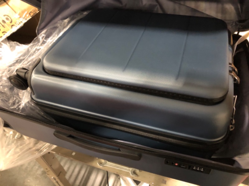 Photo 1 of COOLIFE Luggage Suitcase Piece Set Carry On ABS+PC Spinner Trolley with pocket Compartmnet Weekend Bag(Night navy
