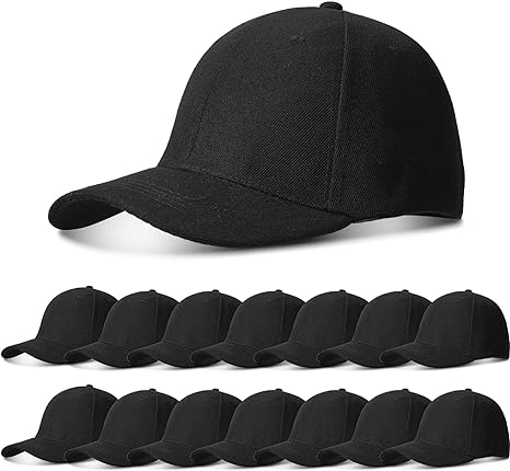 Photo 1 of Geyoga 15 Pieces Baseball Cap Bulk Adjustable Size Plain for Men Women Blank hat for Running Workouts and Outdoor Activities
