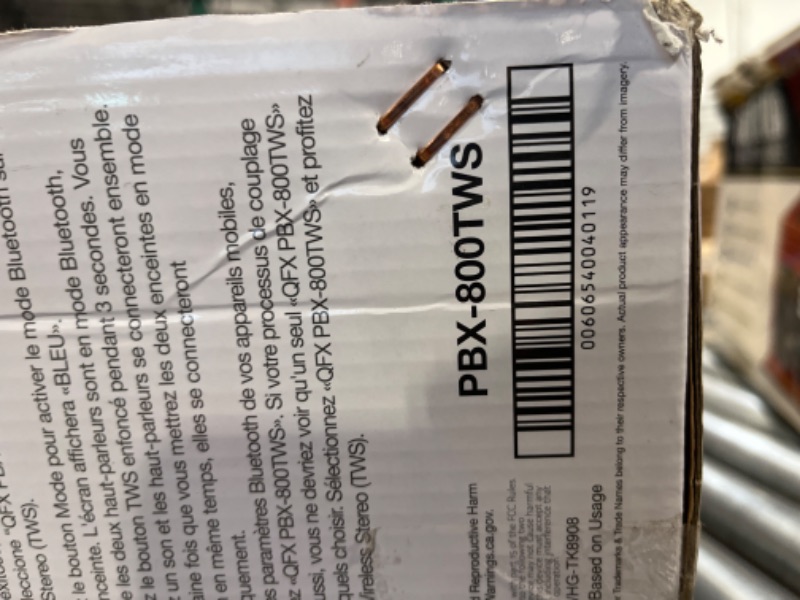 Photo 4 of PBX-800TWS 8-Inch Bluetooth Stereo PA System Comes with 2X 8 Speakers and 2X Stands, 2X Microphones, and a Remote Control