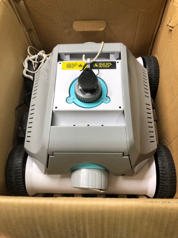 Photo 4 of (2023 New) Ofuzzi Cyber Cordless Robotic Pool Cleaner, Max.120 Mins Runtime, Self-Parking, Automatic Pool Vacuum for All Above/Half Above Ground Pools Up to 1076ft² of Flat Bottom (Grey)