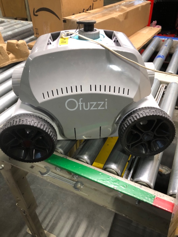 Photo 3 of (2023 New) Ofuzzi Cyber Cordless Robotic Pool Cleaner, Max.120 Mins Runtime, Self-Parking, Automatic Pool Vacuum for All Above/Half Above Ground Pools Up to 1076ft² of Flat Bottom (Grey)