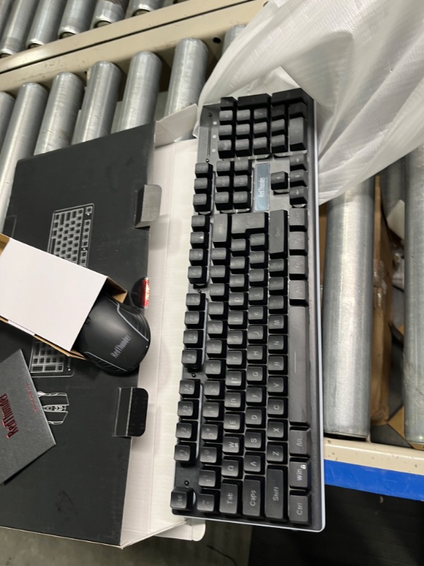 Photo 1 of RedThunder K10 Wireless Gaming Keyboard and Mouse Combo, LED Backlit Rechargeable 3800mAh Battery, Mechanical Feel Anti-ghosting Keyboard + 7D 3200DPI Mice...
