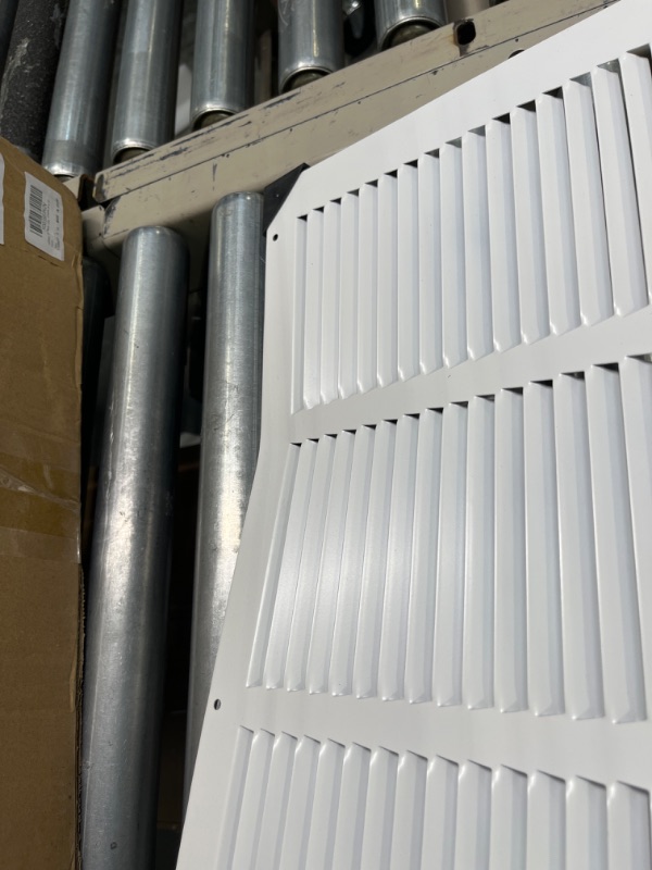 Photo 3 of 22" x 16" Return Air Grille - Sidewall and Ceiling - HVAC Vent Duct Cover Diffuser - [White] [Outer Dimensions: 23.75w X 17.75" h] 22 x 16 White