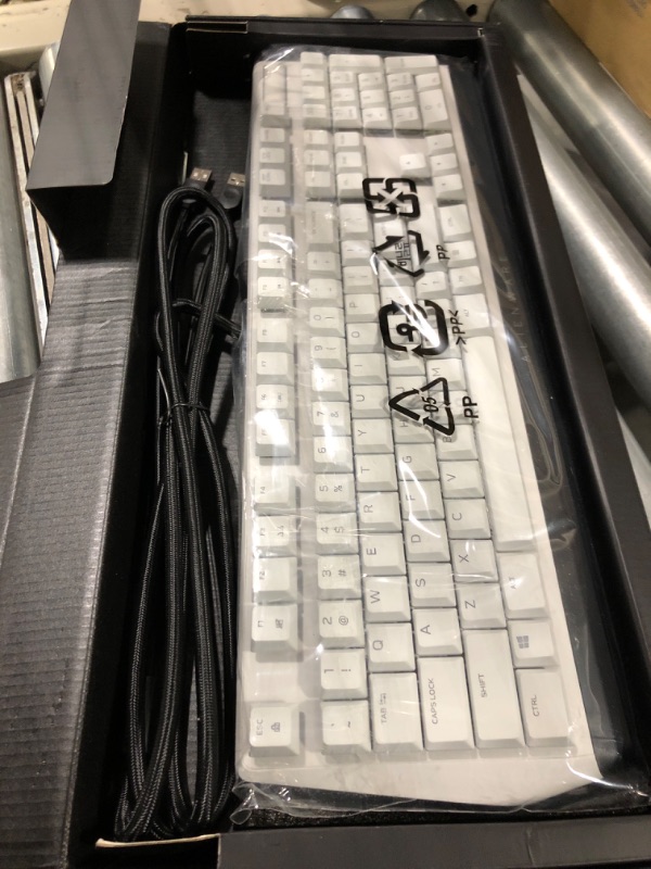 Photo 1 of Alienware New Low-Profile RGB Gaming Keyboard AW510K Light, Alienfx Per Key RGB Lighting, Media Controls and USB Passthrough, Cherry MX Low Profile Red Switches, Lunar Light Keyboard Multicolor