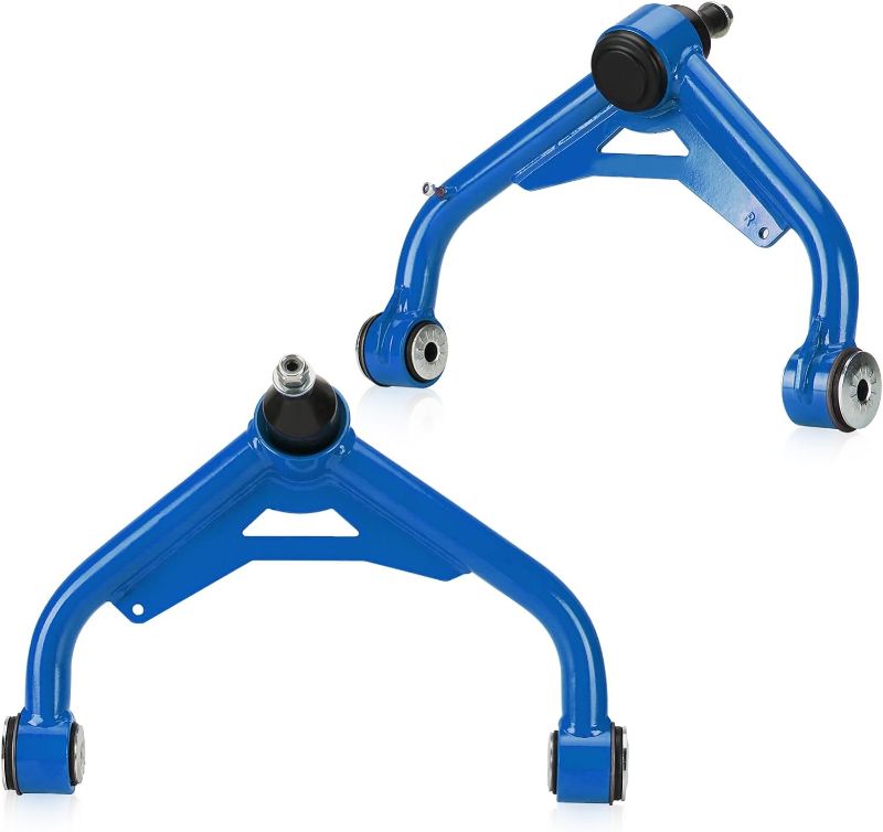 Photo 1 of 2-4" Lift Front Upper Control Arms Compatible with 2000-2010 Chevrolet Silverado 2500HD 3500HD GMC Sierra 2500HD 3500HD 2003-2009 Hummer H2 2 PCS Blue Tubular Suspension kit Adjustable Control Arm