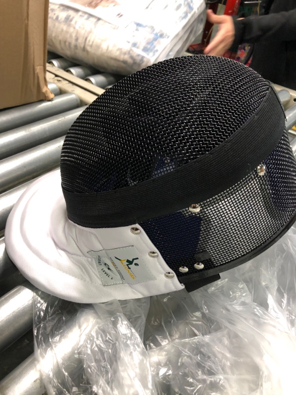 Photo 1 of LEONARK Fencing Epee Mask Hema Helmet CE 350N Certified National Grade Masque - Fencing Protective Gear Black Small